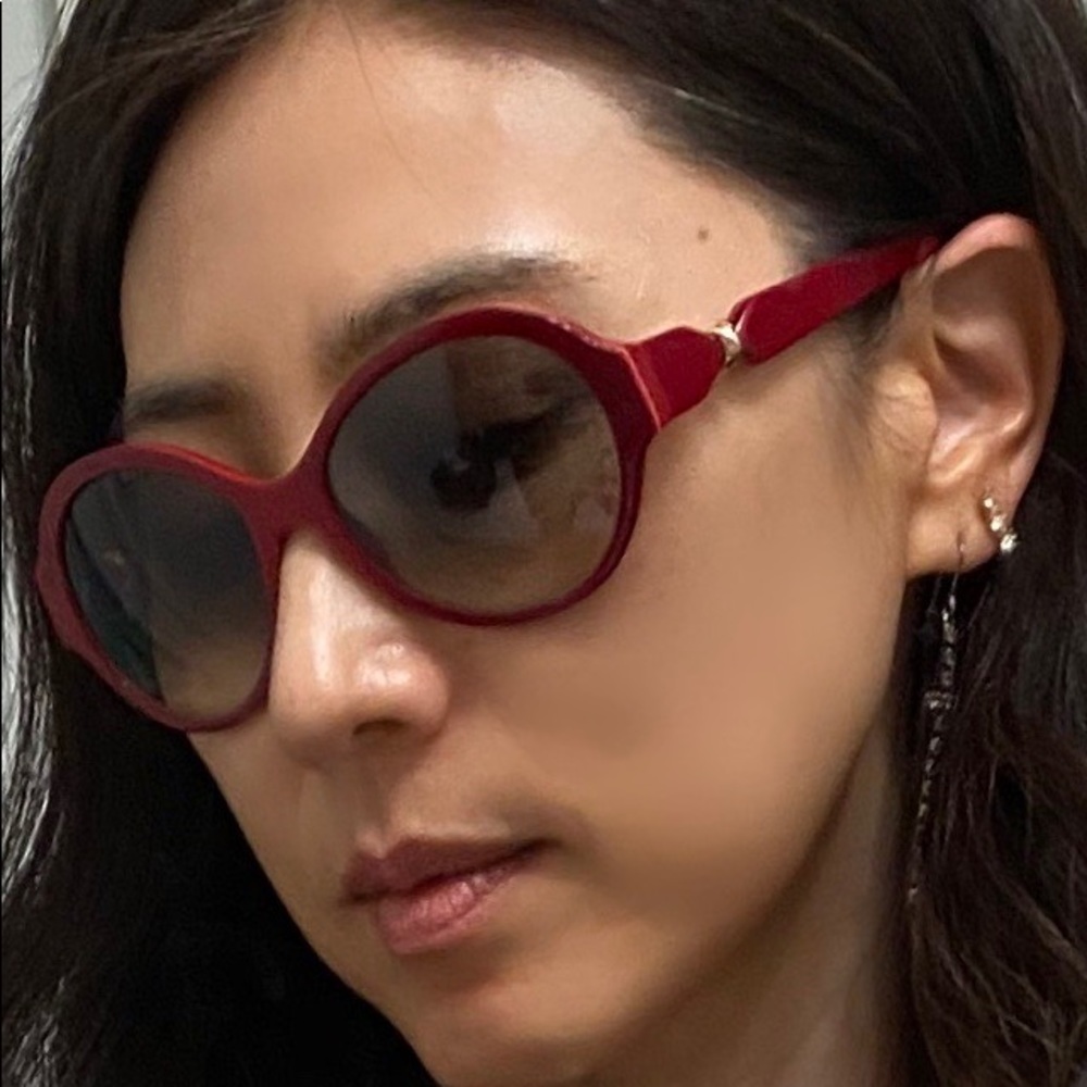 Cartier red round sunglasses